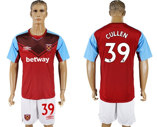 West Ham United #39 Cullen Home Soccer Club Jersey